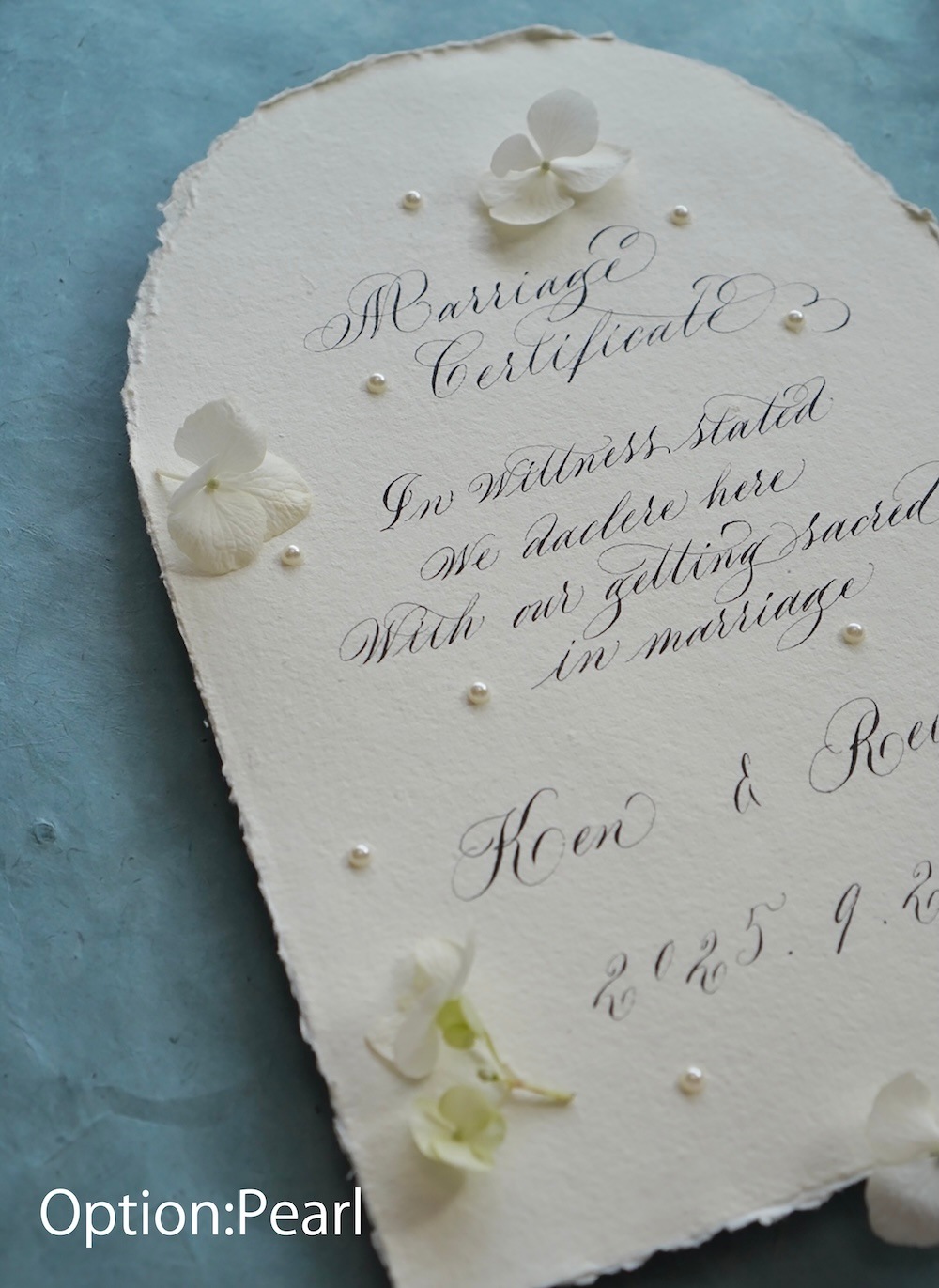 marriage certification（結婚証明書）