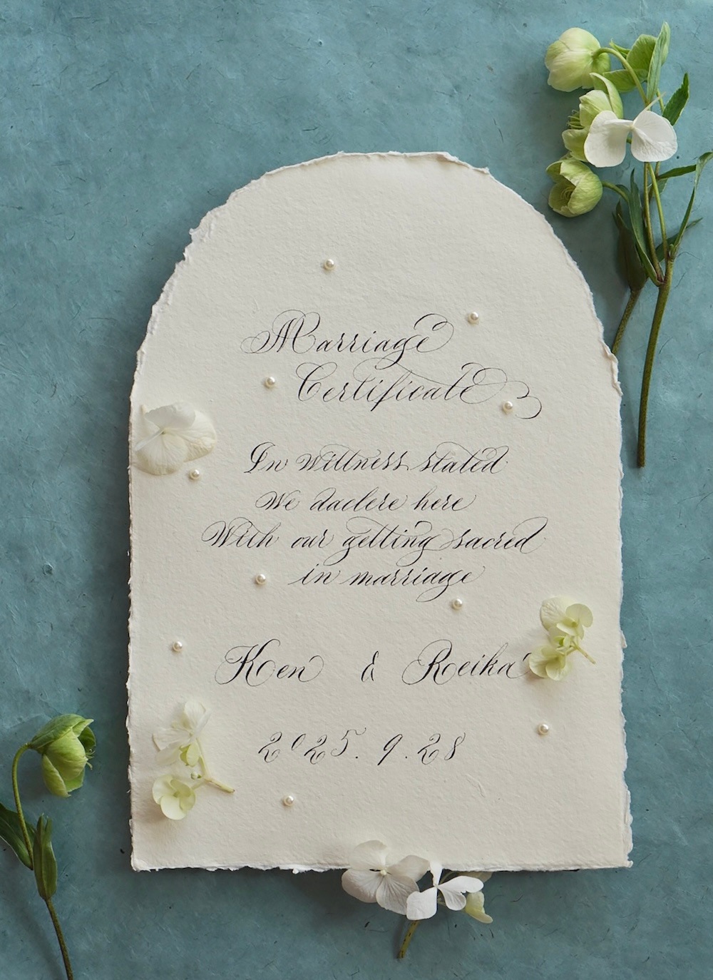 marriage certification（結婚証明書）