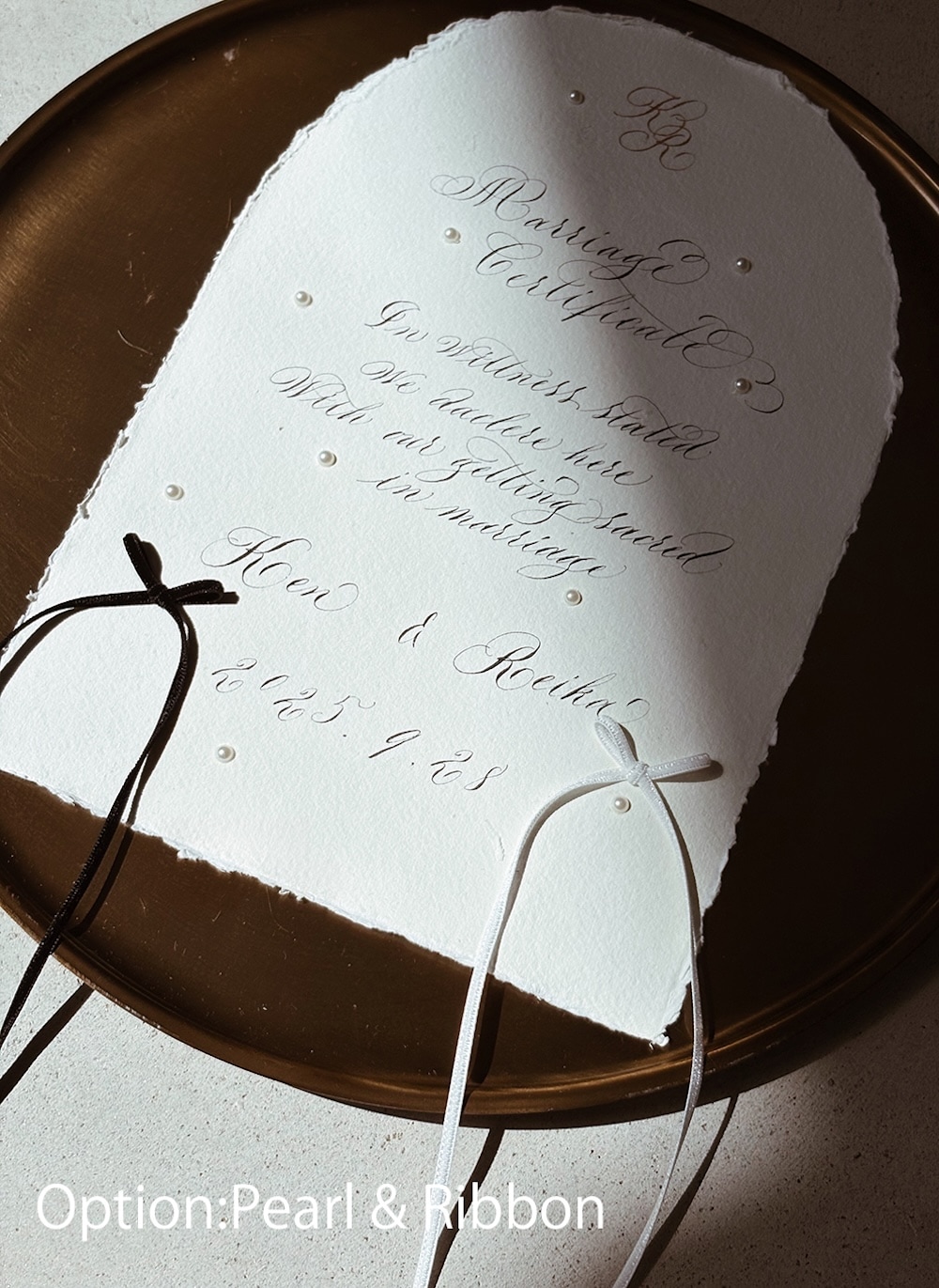 marriage certification（結婚証明書）