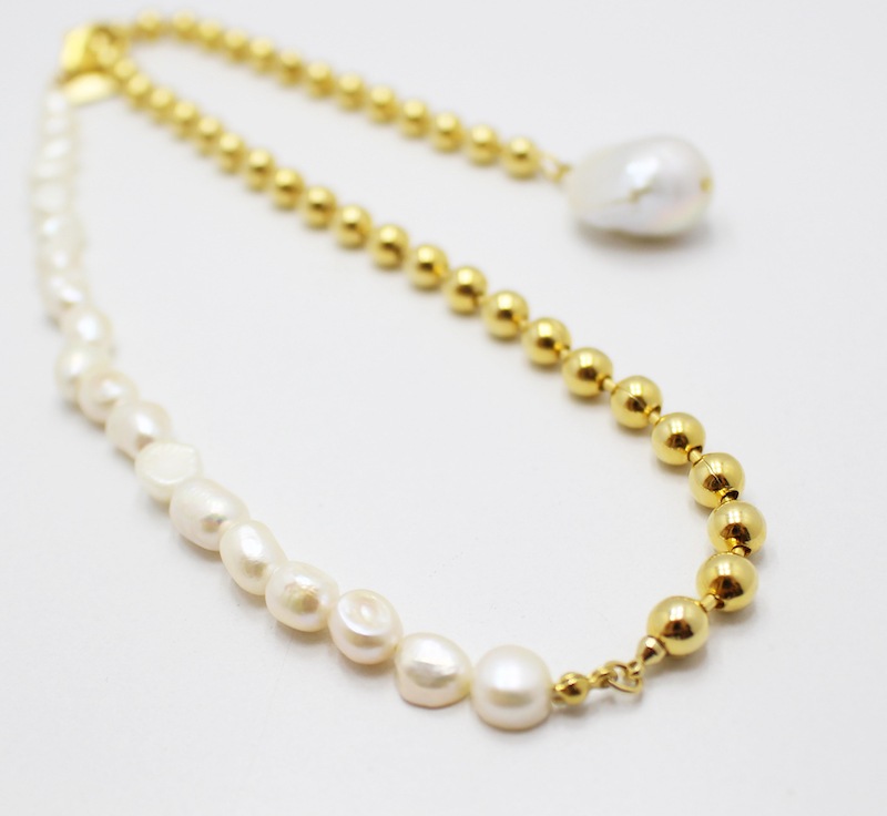BEBE gold mix necklace（ベベミックス）