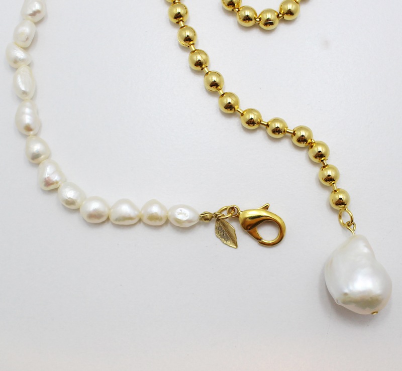 BEBE gold mix necklace（ベベミックス）