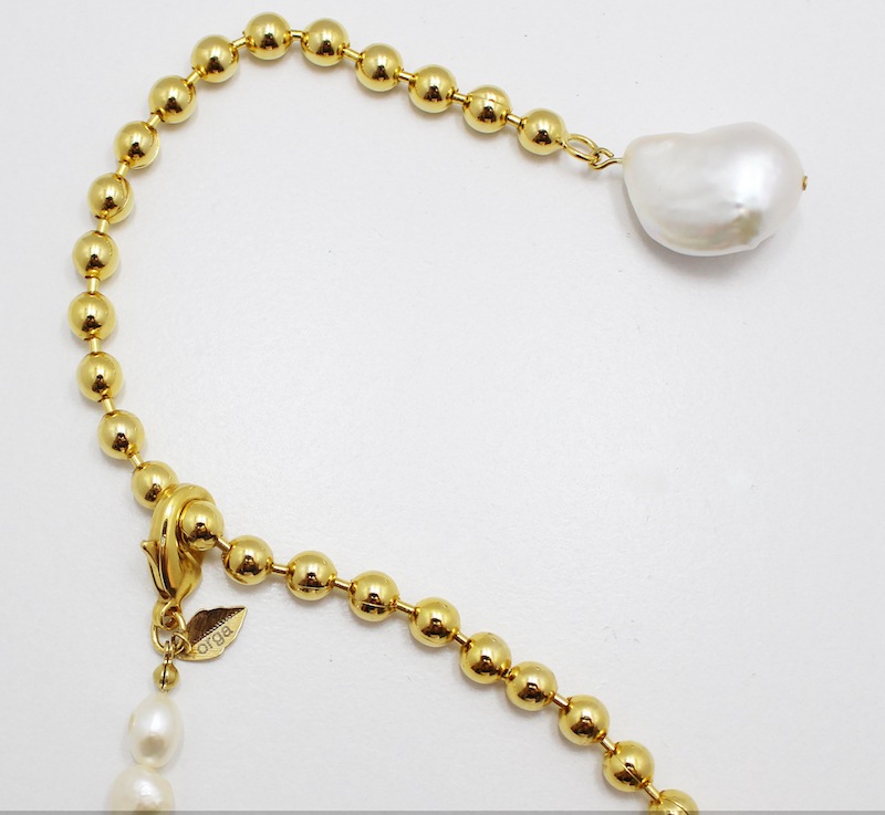 BEBE gold mix necklace（ベベミックス）