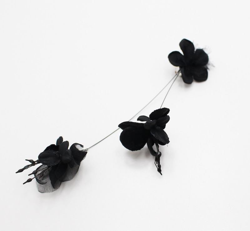 オルガブランカ　ブラックフラワー　イヤリング FLAVOA earcuff ea BK（フラボアブラック）|orgablanca（オルガ