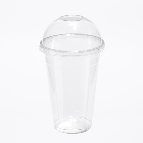 どこでもいっしょ プラスチック カップ お菓子柄 透明プラスチックカップ 605cc(DY-20) ドーム蓋付 50個