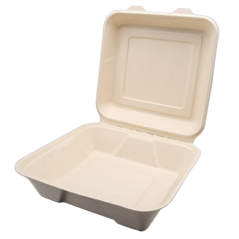 ムギ・タケ プレート(50枚入) 18cm AGM-08 ダイモン エコ容器 ムギ＆タケトレイ 5Partition AGM-18 50枚（ご注文