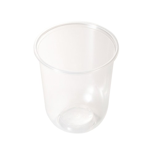 透明プラスチックカップU型PPカップ 500cc(Q-500PP)16oz 本体のみ　1000個