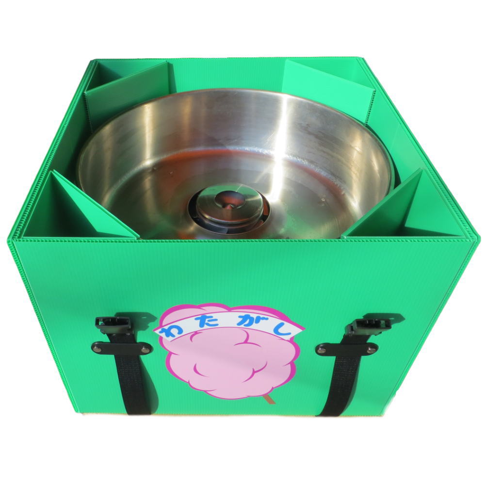 綿菓子機CA−7型プラ板タイプ　新品未使用品 CA-7用】プラスチックダンボール箱3角コーナー付お勧め ｜ わたあめ機