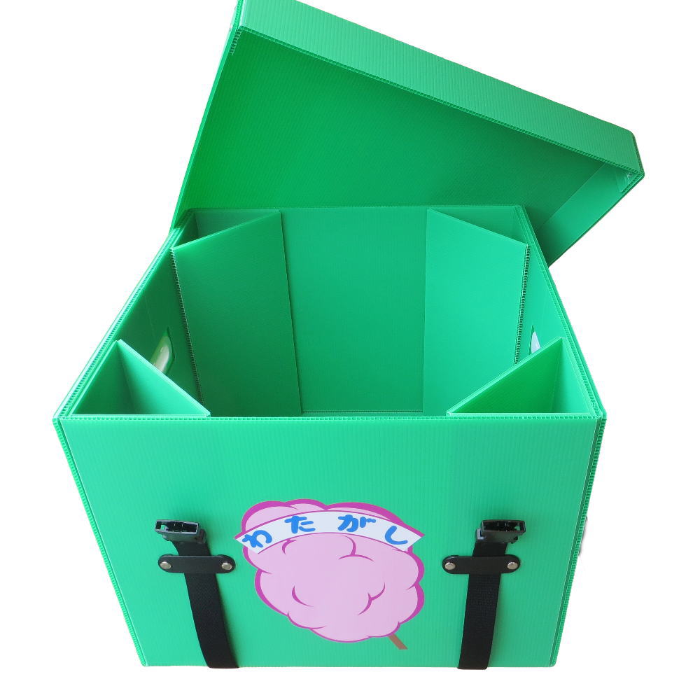 CA-7用】プラスチックダンボール箱3角コーナー付お勧め ｜ わたあめ機