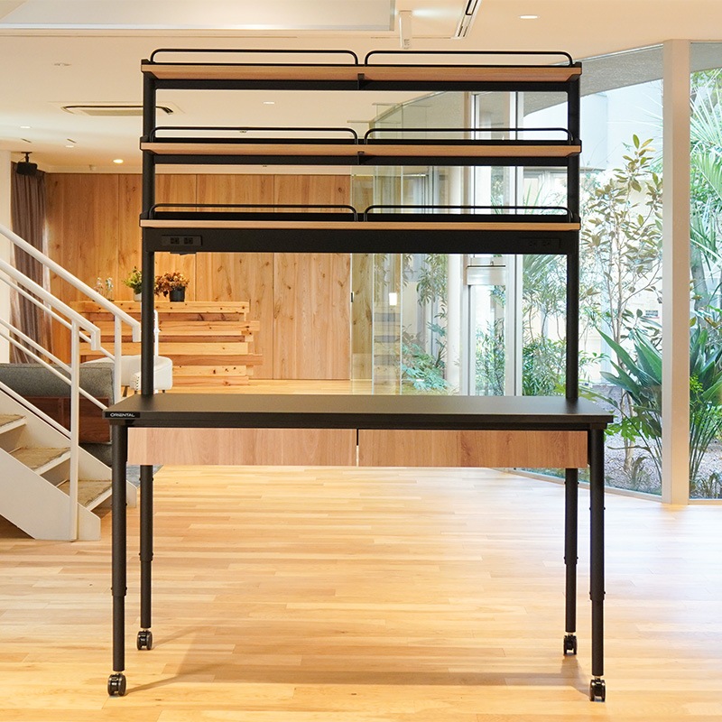 BUTTERFLY作業台 キャスタータイプ 【幅1200mmタイプ・トールシェルフ付き】