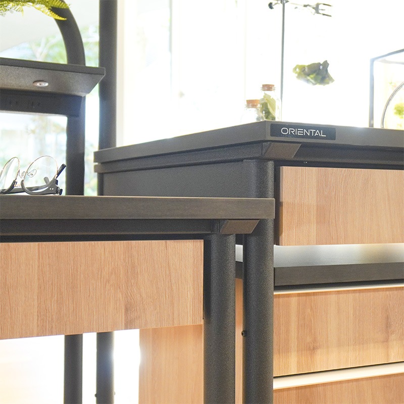 BUTTERFLY作業台 キャスタータイプ 【幅1800mmタイプ・トールシェルフ付き】