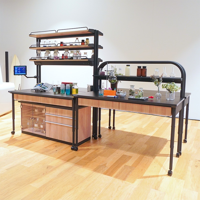 BUTTERFLY作業台 キャスタータイプ 【幅1800mmタイプ・トールシェルフ付き】