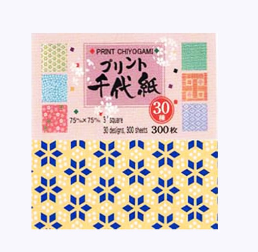 プリント千代紙30種 PC3-300 7.5cm×7.5cm