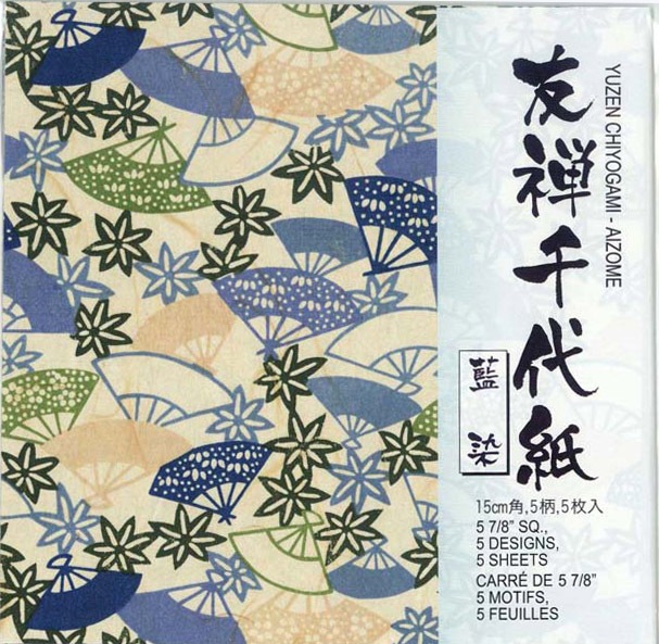 友禅千代紙 藍染5枚 YZA350D