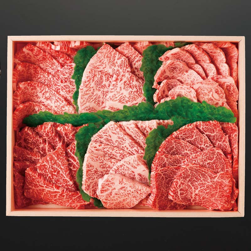 黒毛和牛 鹿児島黒牛 A4 A5 等級 厳選六種の焼肉フェスティバル 【選べる2サイズ／600g 7,980円/900g 11,664円】 (イチボ・ランプ・トモサンカク・マルシン・ロース・カルビ) 精肉折 送料無料 通販 ギフト お取り寄せ