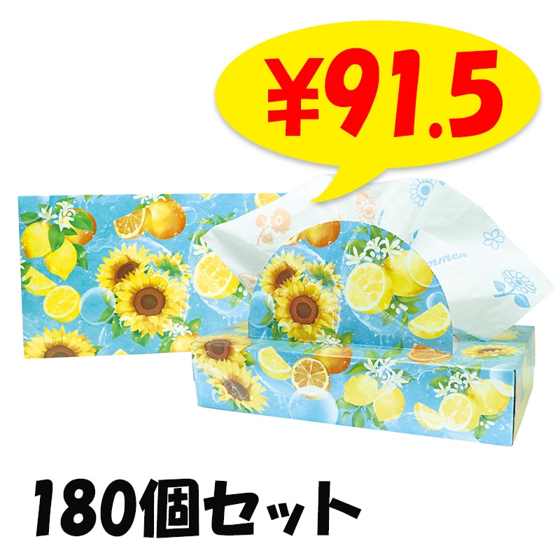 2026ビタミンサマー ボックスティッシュ 120W 60個セット(1c/s