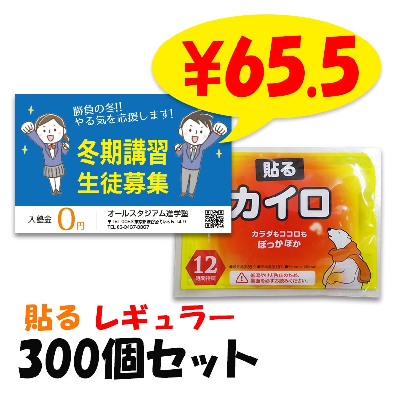 オリジナル販促カイロ（チラシ封入カイロ） 貼る レギュラー 600個