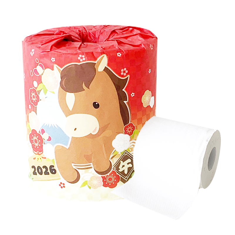 2026年 干支(午) トイレットロール 2R 60セット(120個、1c/s) ｜卸