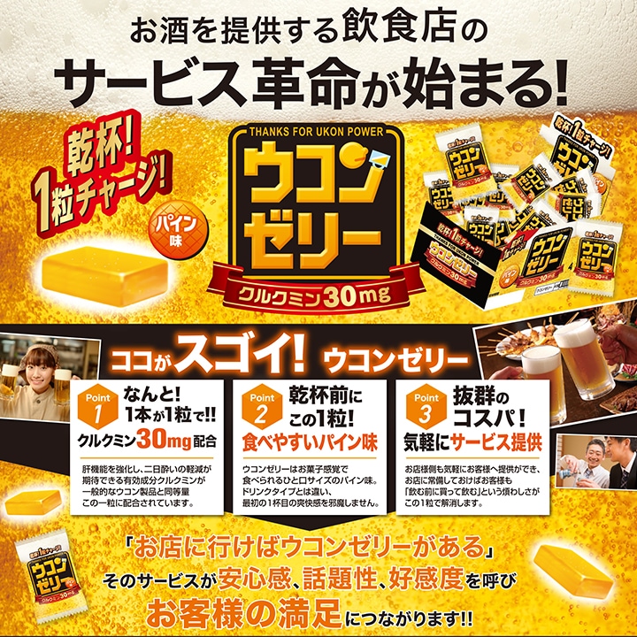ウコンゼリー パイン味 480個セット(2c/s) 40個入×12箱セット｜卸