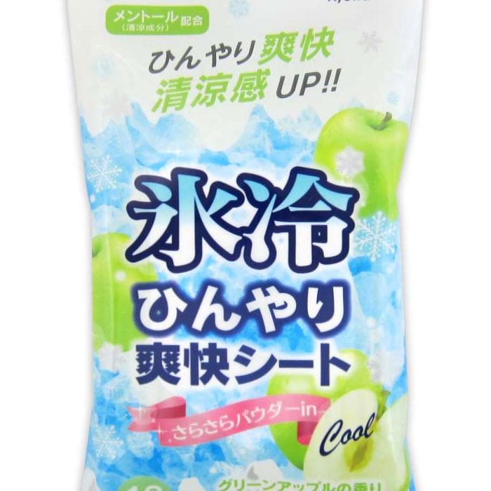 ひんやり爽快シート グリーンアップル 18枚入 120個セット（1c/s）（09