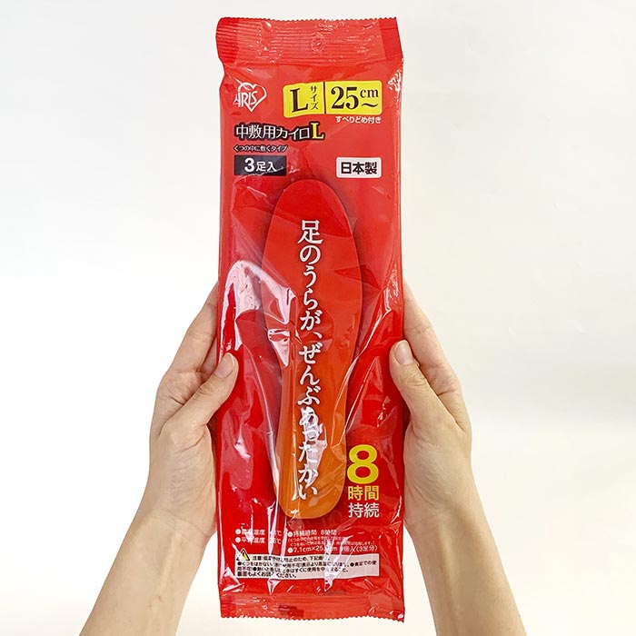 Lサイズ】アイリス 国産カイロ 中敷き用カイロ(L) 3足入 1,440個