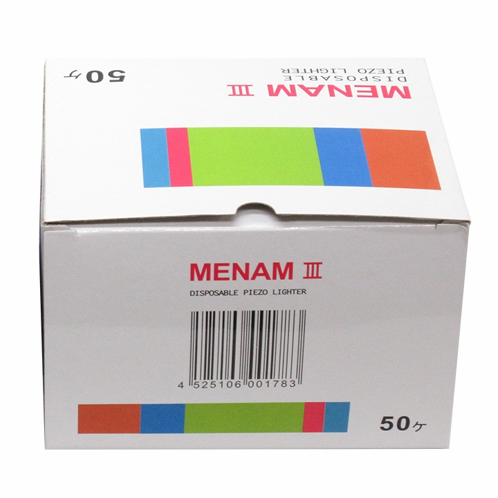 タイメリー MENAM Ⅲ 透明 スライド式ライター 50本セット(50p×1)｜卸