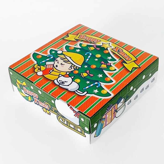 サンタのプレゼント BOXティッシュ 100個(1c/s) クリスマス販促品｜卸