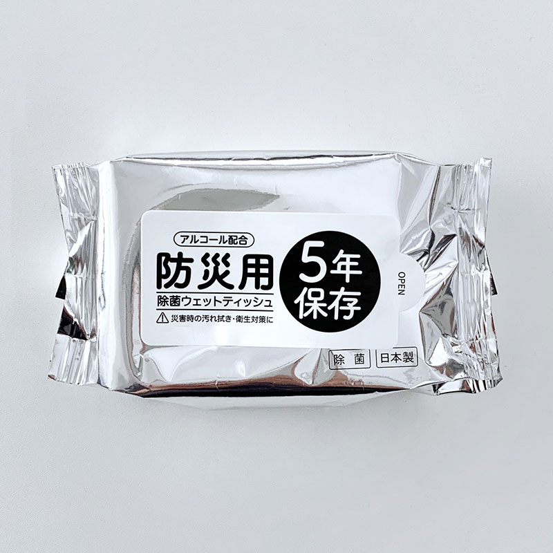 ハンディー 防災用ウェットティッシュ 30枚入 216個(3c/s) アルコール