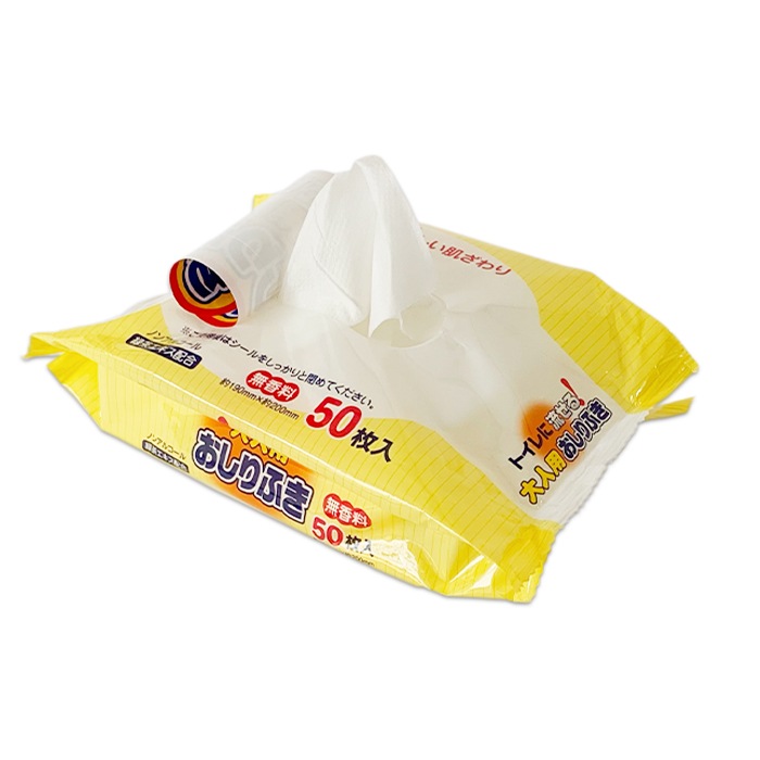 トイレに流せる 大人用おしりふき 50枚入 360個セット(N031)【ノン