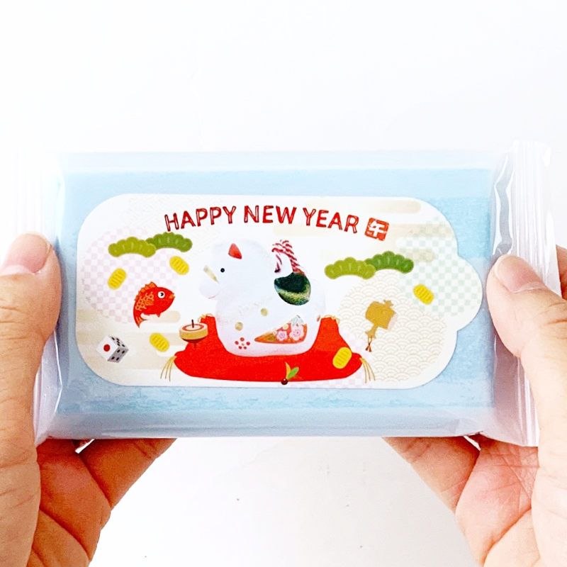 干支カラーウェットティッシュ 8P 400個(1c/s) 干支 午年｜卸スタジアム