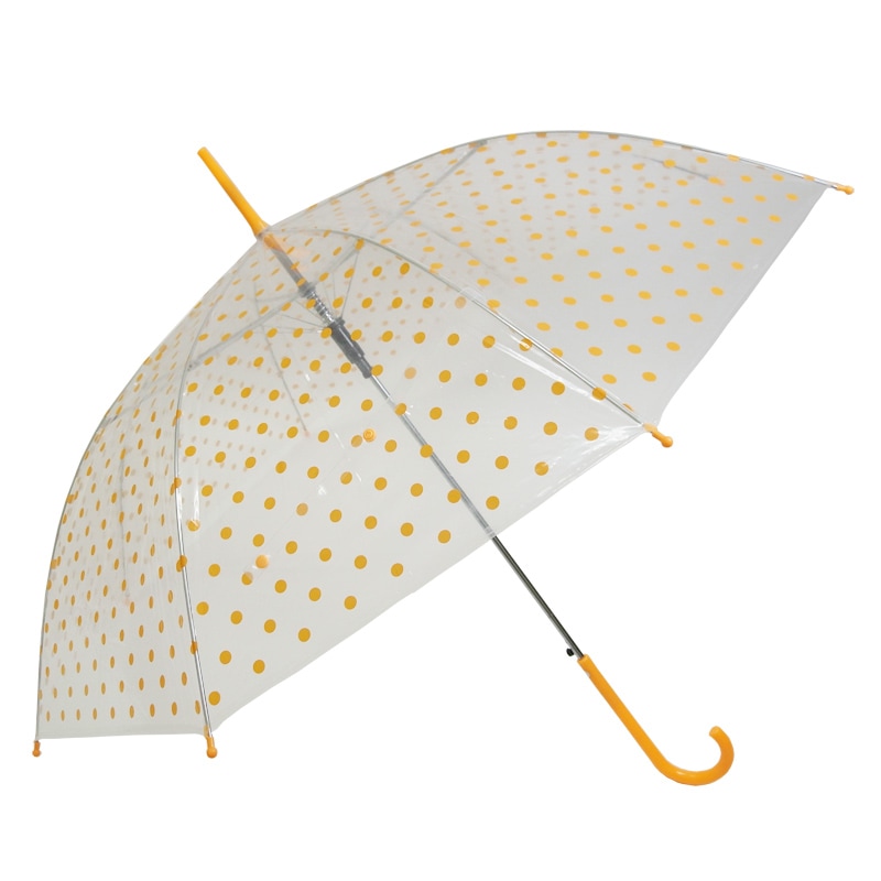 ビニール傘58cm オレンジ水玉柄 48本セット（48本×1c/s）｜卸スタジアム