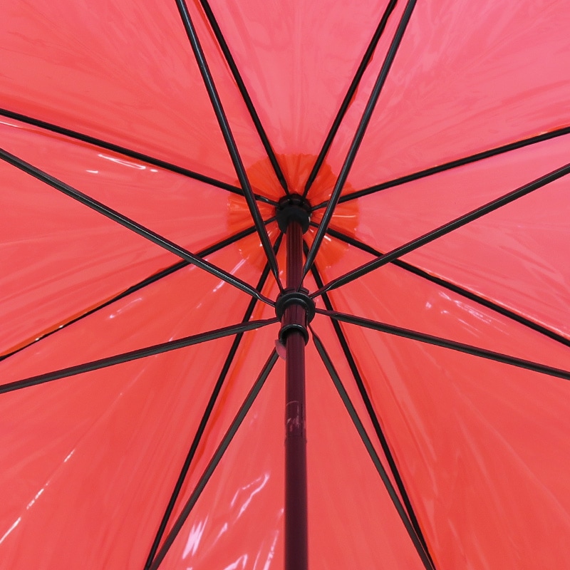 ビニール傘50cm カラー 赤（レッド）120本セット（2c/s) ｜卸スタジアム