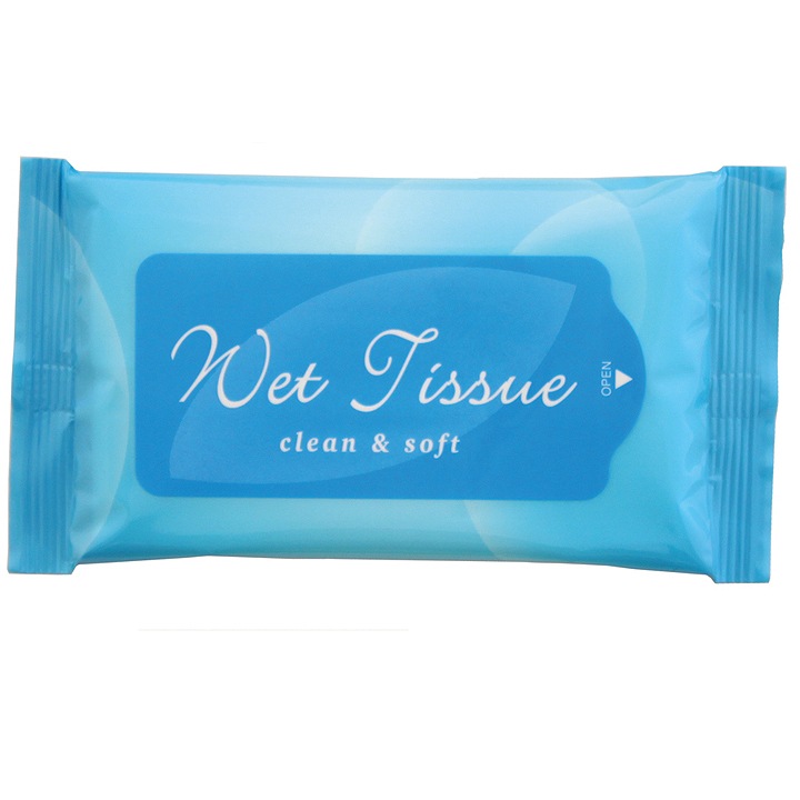 ウェットティッシュ ブルー 10枚入 200個セット(1c/s) （00016004