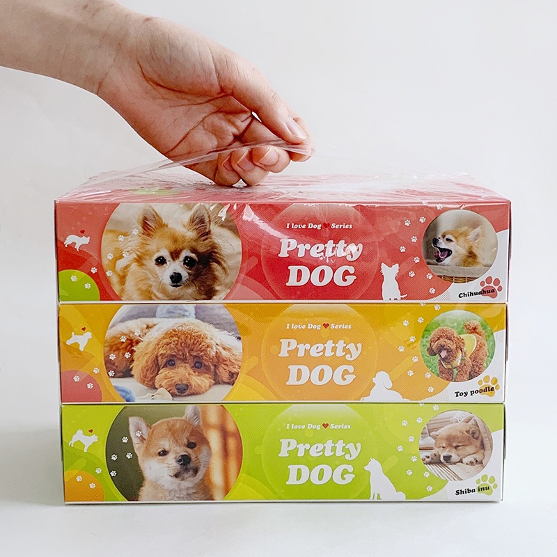 BOXティッシュ プリティドッグ 3P×24パック×3c/s（216個セット）｜卸