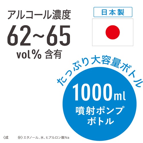 送料込　アルコール除菌スプレー　日本製　おまとめ　1000ml✖️12個アルテケア 受注生産】アルテケア アルコールスプレー1,000ml 12本セット（1c/s