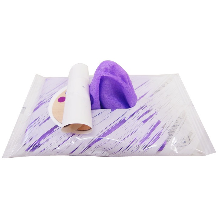 カラバリウェットティッシュ8P 紫 500個セット (5c/s)｜卸スタジアム