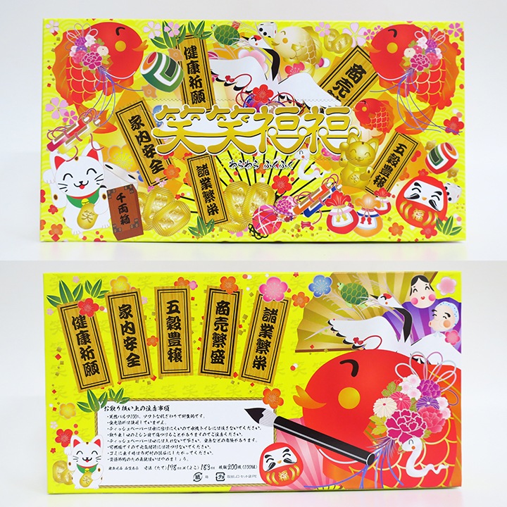 笑笑福福ボックスティッシュ 100W 5パック 60袋セット（3c/s、300個入