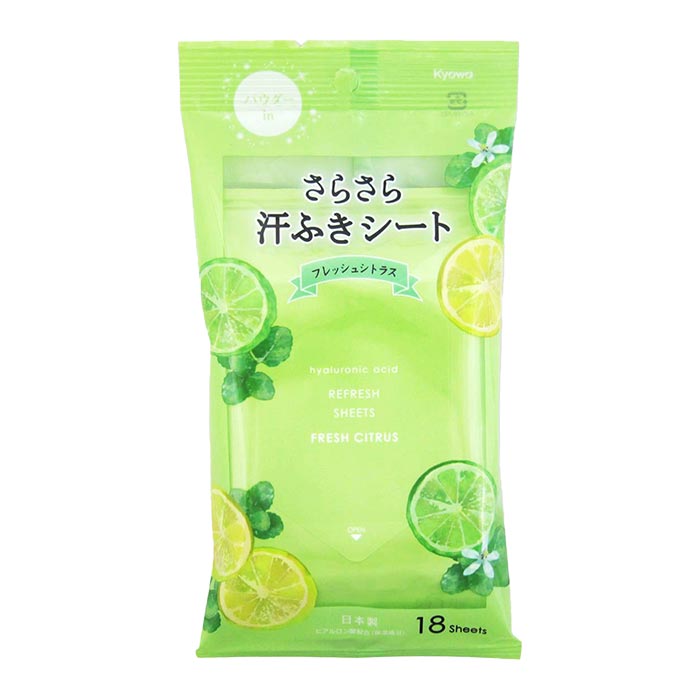 さらさら汗ふきシート フレッシュシトラスの香り 18枚入り 120個セット