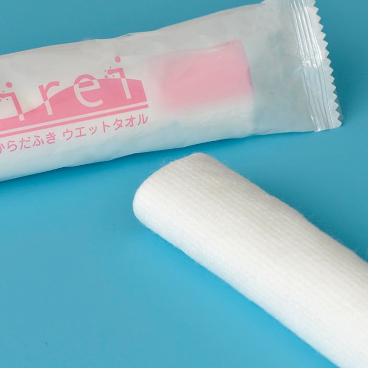 からだ拭きウェットタオル“Kirei”丸型ワイド 500個セット（1c/s） ☆個