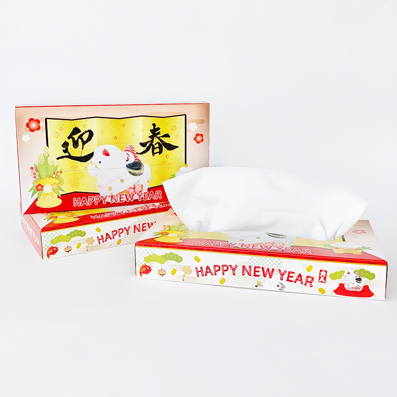 干支(午) BOXティッシュ 40W 200個(2c/s)｜卸スタジアム