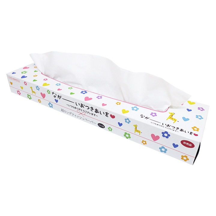 ながーいおつきあいを超ロングティッシュ100W 150個セット(3c/s)｜卸