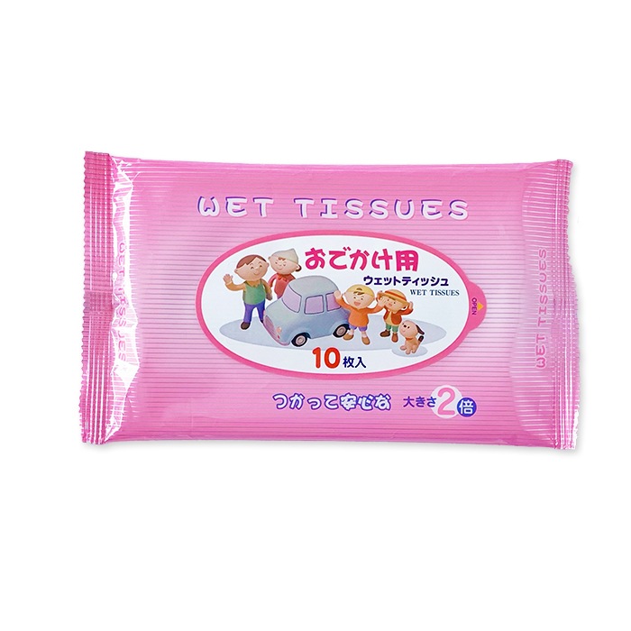 大判 おでかけ用ウェットティッシュ 10枚入 200個セット(1c/s)(N026