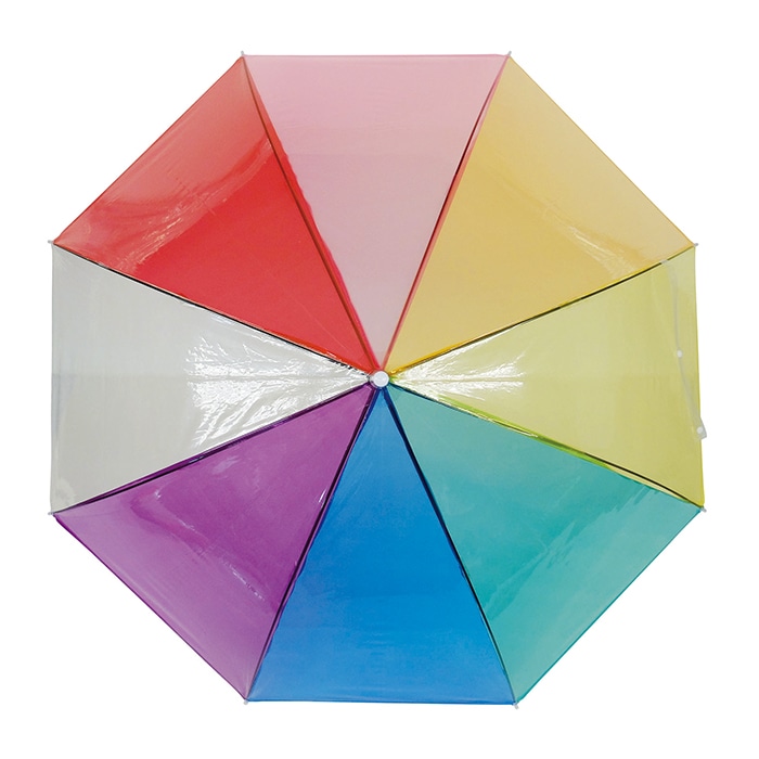 レインボーアンブレラ クリアジャンプ 60cm 180本セット（3c/s
