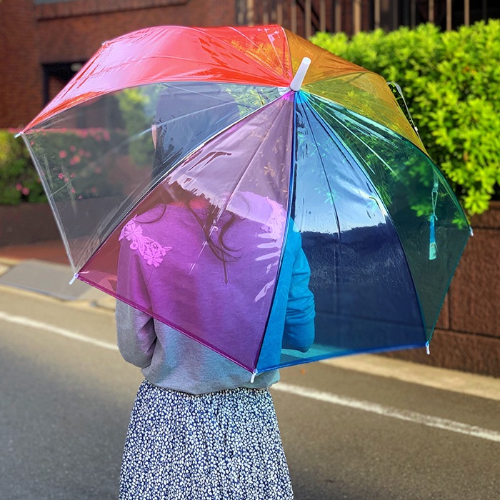 レインボーアンブレラ クリアジャンプ 60cm 180本セット（3c/s