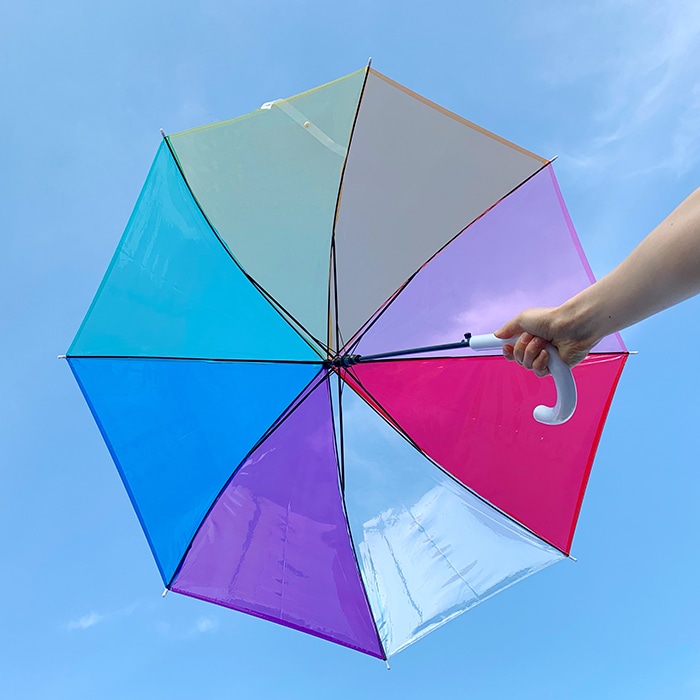 レインボーアンブレラ クリアジャンプ 60cm 180本セット（3c/s