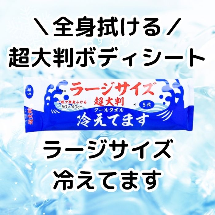 超大判クールタオル ラージサイズ冷えてます 5枚入 48個セット(1c/s