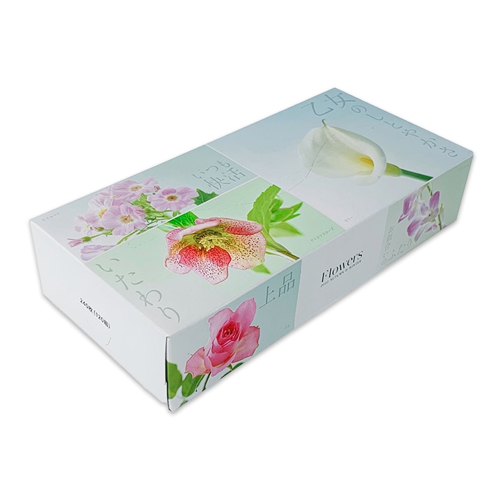 メーカー終売】Flowers 秋冬 BOXティッシュ120W 180個セット(3c/s)｜卸