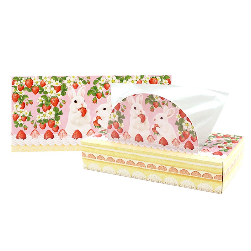 うさケーキティッシュ 120W 180個セット (3c/s) (20120154)｜卸スタジアム