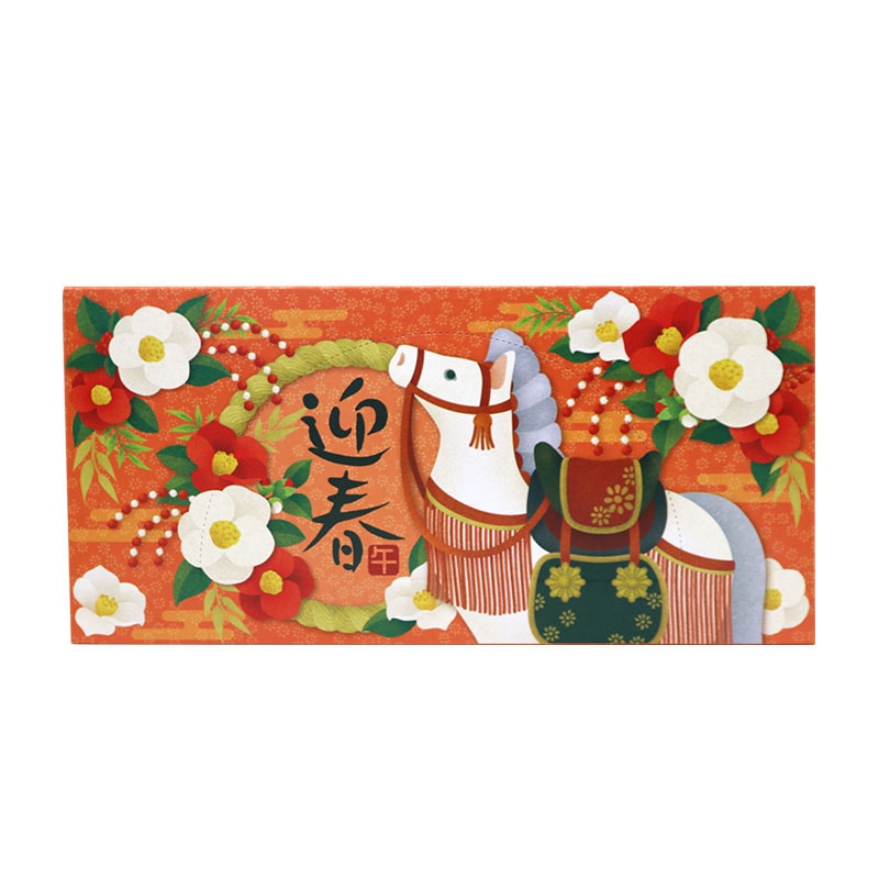 2026 干支 BOXティッシュ 120W 180個セット (3c/s) 午年 ボックス