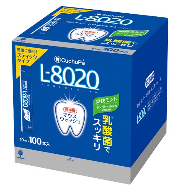 クチュッペ L-8020 爽快ミントスティックタイプ 100本（アルコール）10