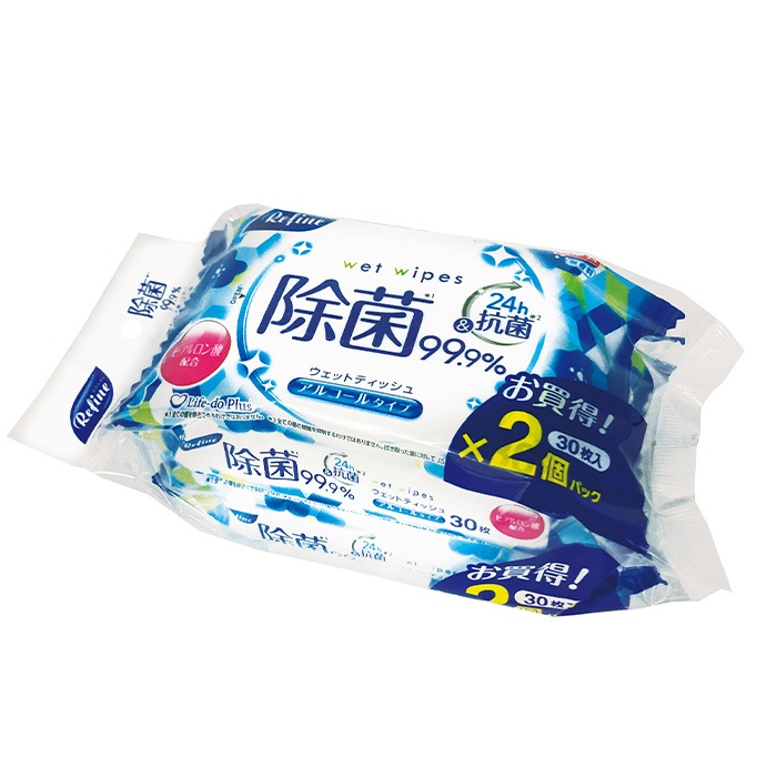リファイン アルコール除菌 おでかけウェットティッシュ 30枚2P 36